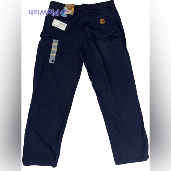 Carhartt Navy Canvas Carpenter Jean Loose Original Fit 40x34 New! - Picture 8 of 9
